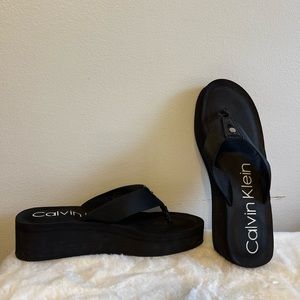 Calvin Klein sandals! Size 9! GREAT condition! Black! 2” heel!